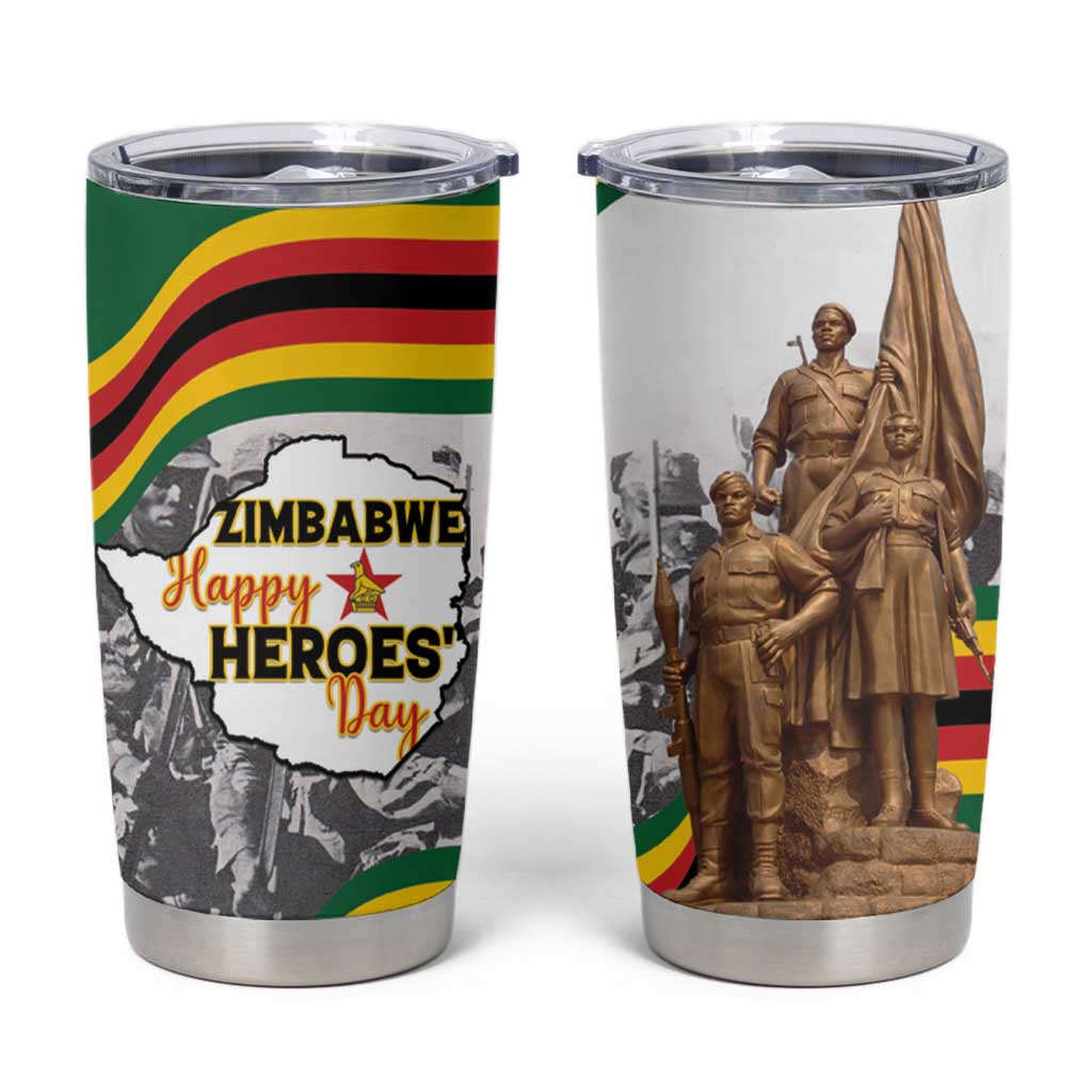 Happy Heroes Day Zimbabwe Tumbler Cup Lest We Forget - Wonder Print Shop