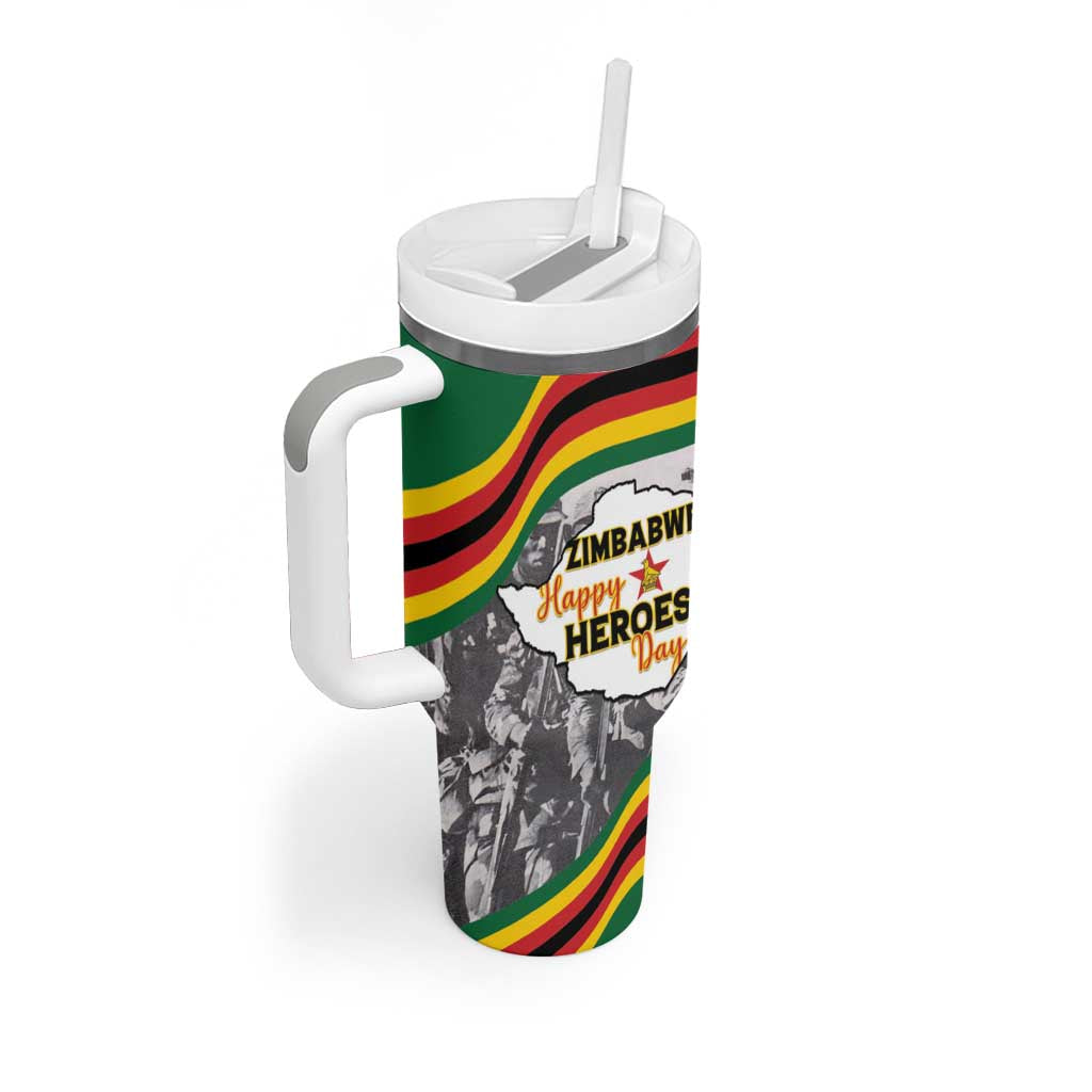 Happy Heroes Day Zimbabwe Tumbler With Handle Lest We Forget - Wonder Print Shop