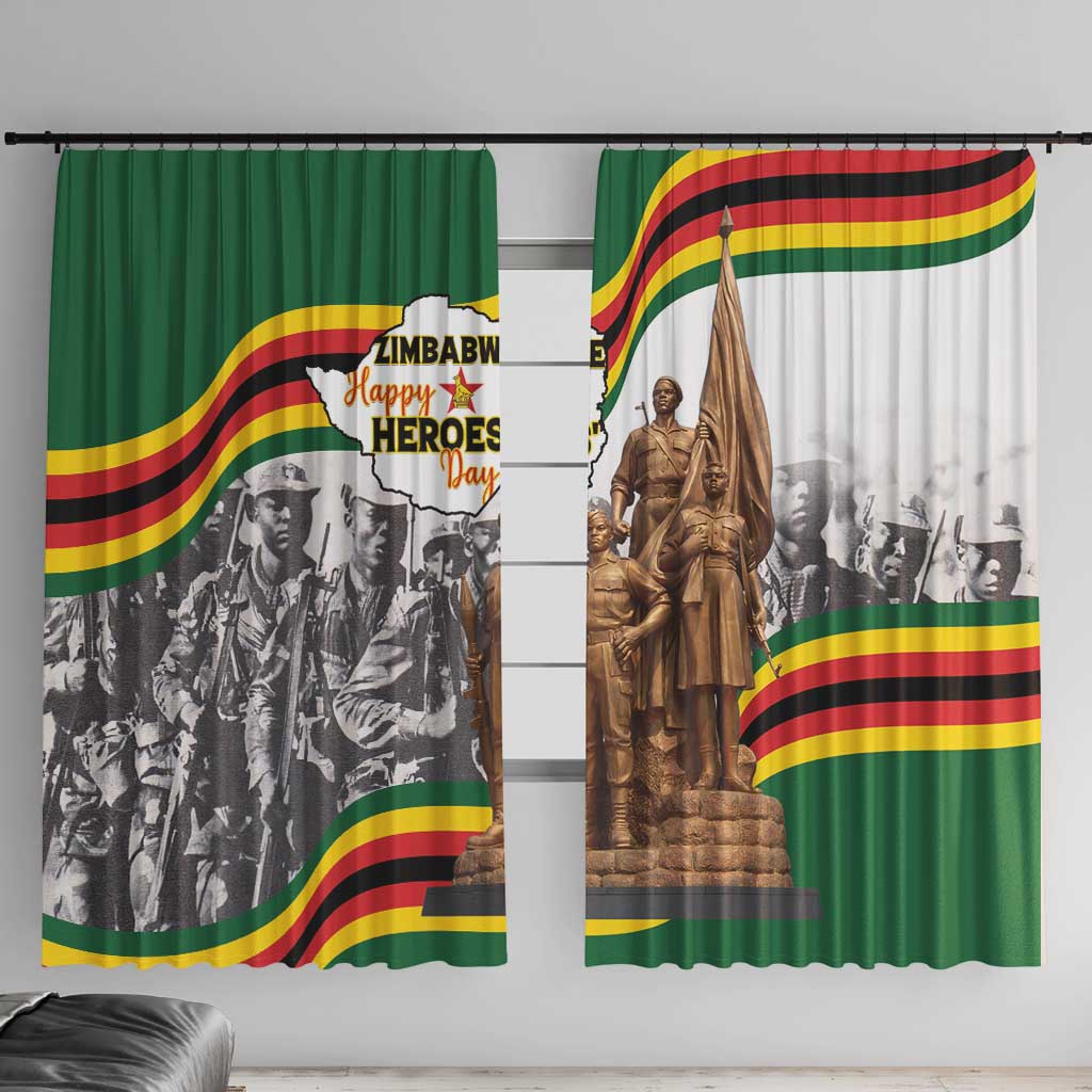 Happy Heroes Day Zimbabwe Window Curtain Lest We Forget - Wonder Print Shop