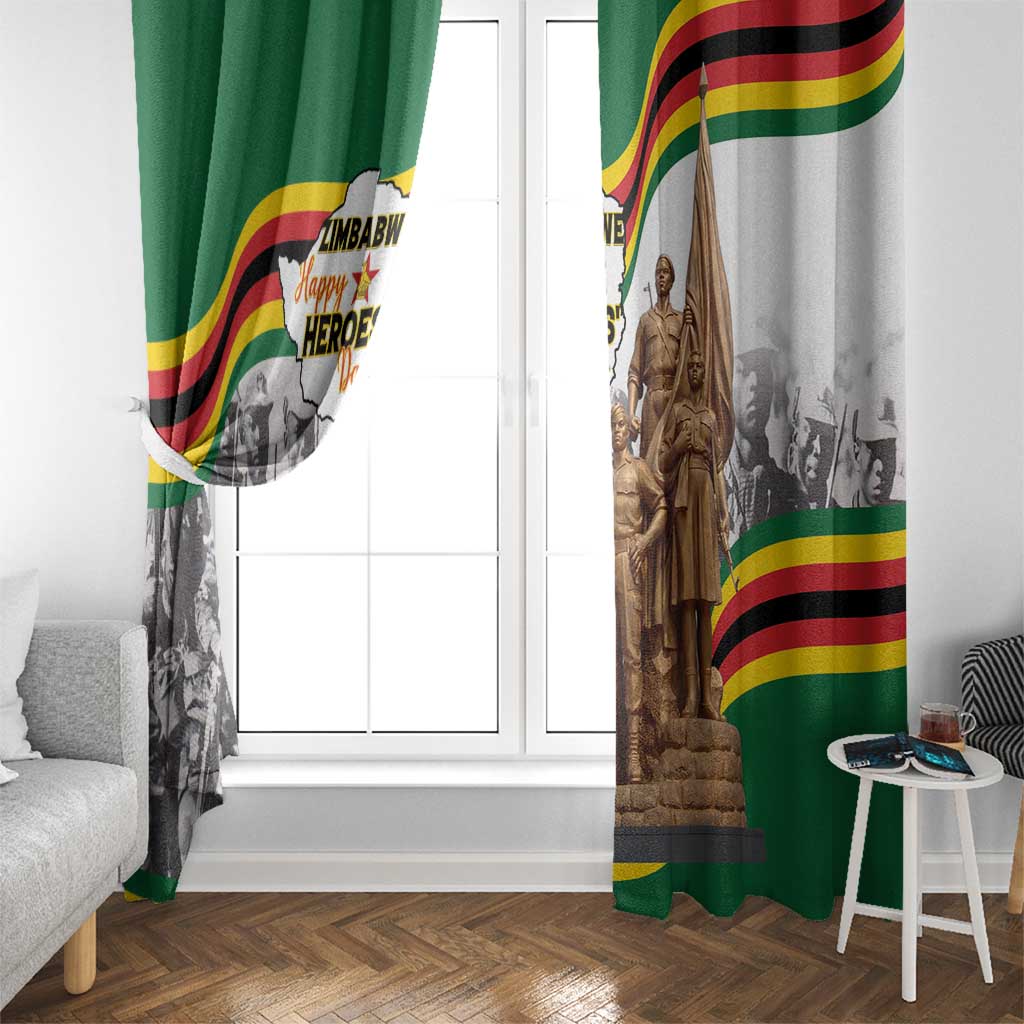 Happy Heroes Day Zimbabwe Window Curtain Lest We Forget - Wonder Print Shop