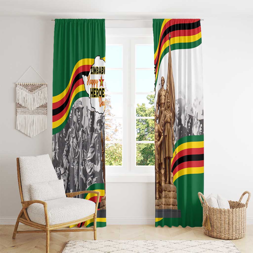 Happy Heroes Day Zimbabwe Window Curtain Lest We Forget - Wonder Print Shop