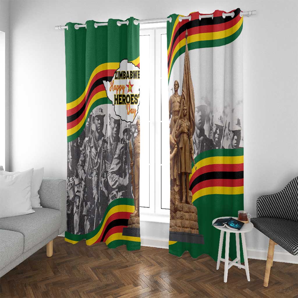 Happy Heroes Day Zimbabwe Window Curtain Lest We Forget - Wonder Print Shop