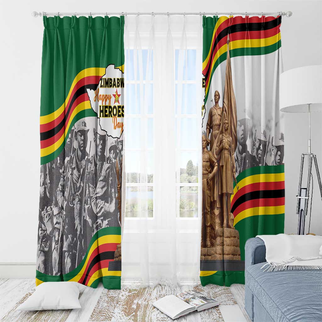 Happy Heroes Day Zimbabwe Window Curtain Lest We Forget - Wonder Print Shop