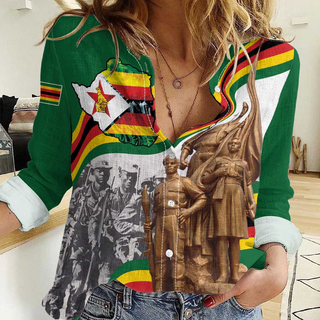 Happy Heroes Day Zimbabwe Women Casual Shirt Lest We Forget - Wonder Print Shop