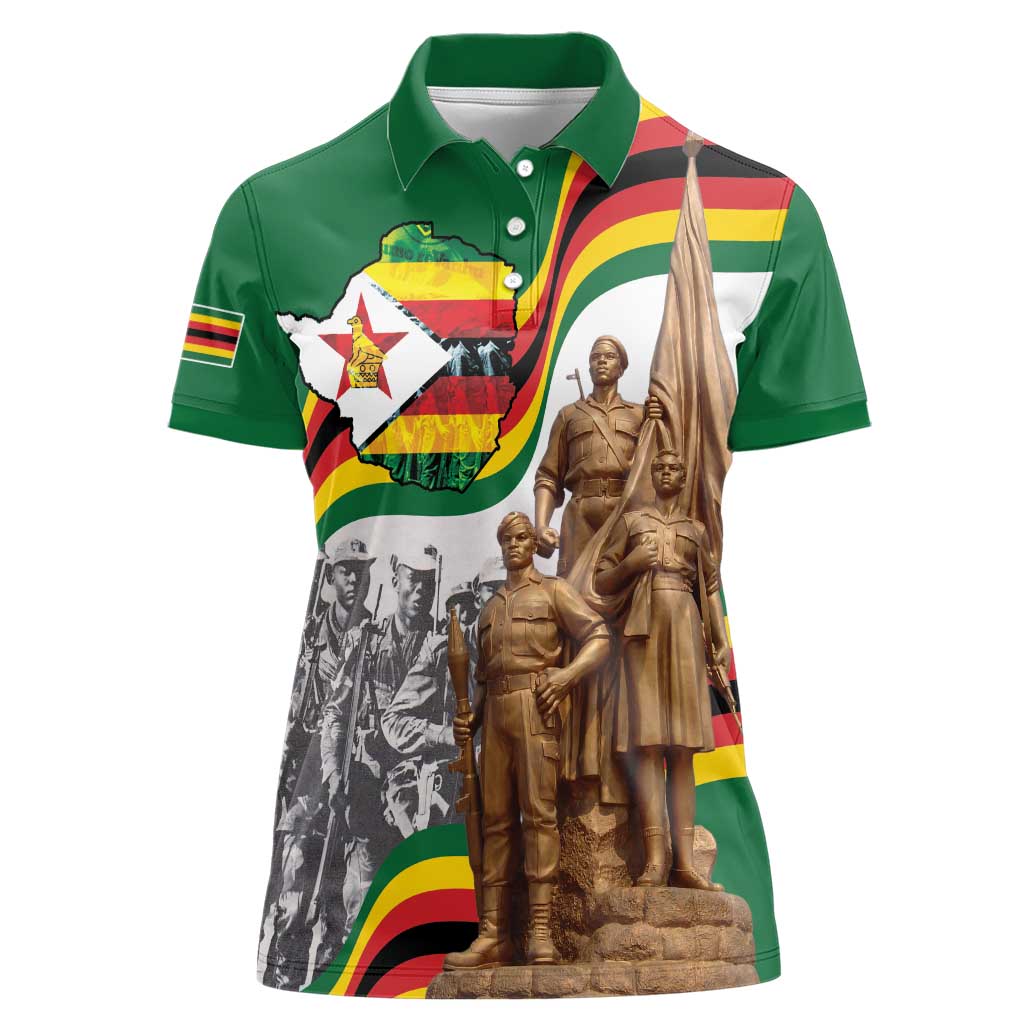 Happy Heroes Day Zimbabwe Women Polo Shirt Lest We Forget - Wonder Print Shop