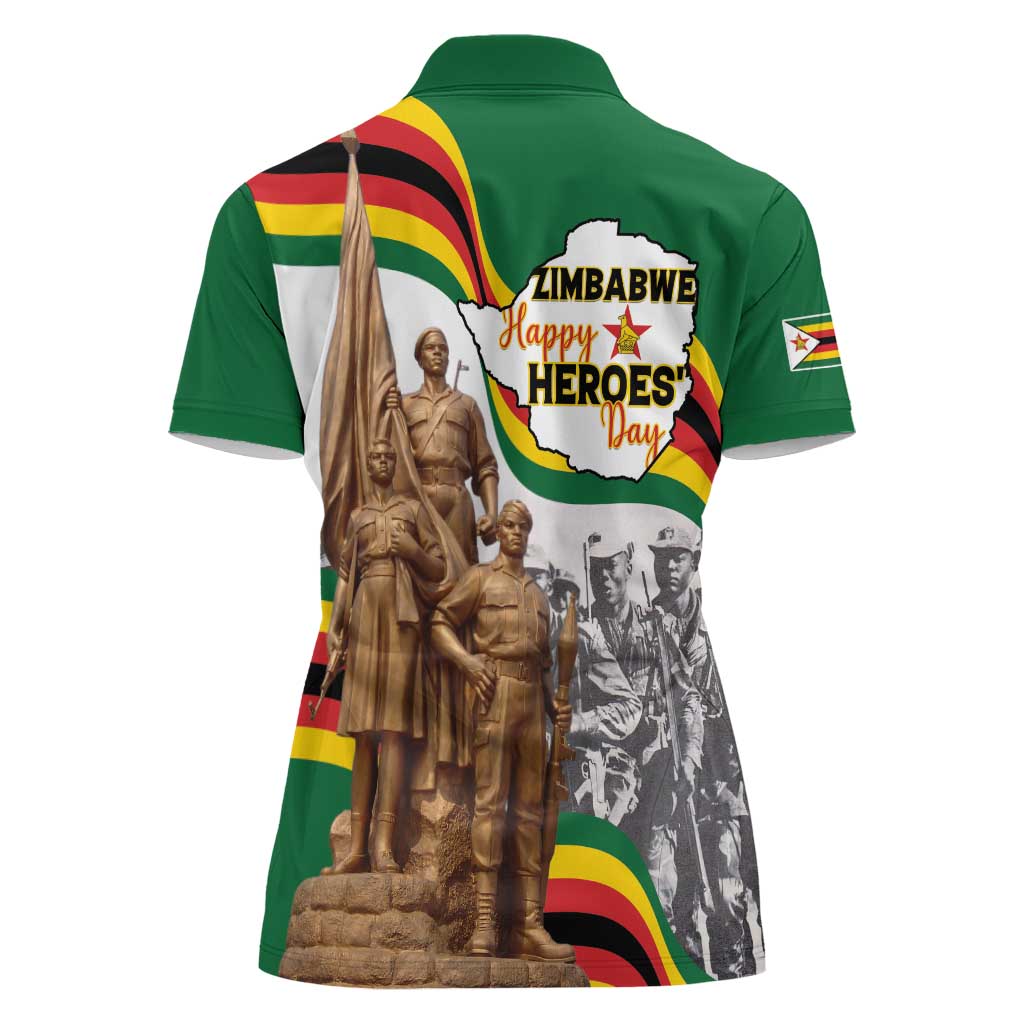 Happy Heroes Day Zimbabwe Women Polo Shirt Lest We Forget - Wonder Print Shop