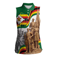 Happy Heroes Day Zimbabwe Women Sleeveless Polo Shirt Lest We Forget - Wonder Print Shop