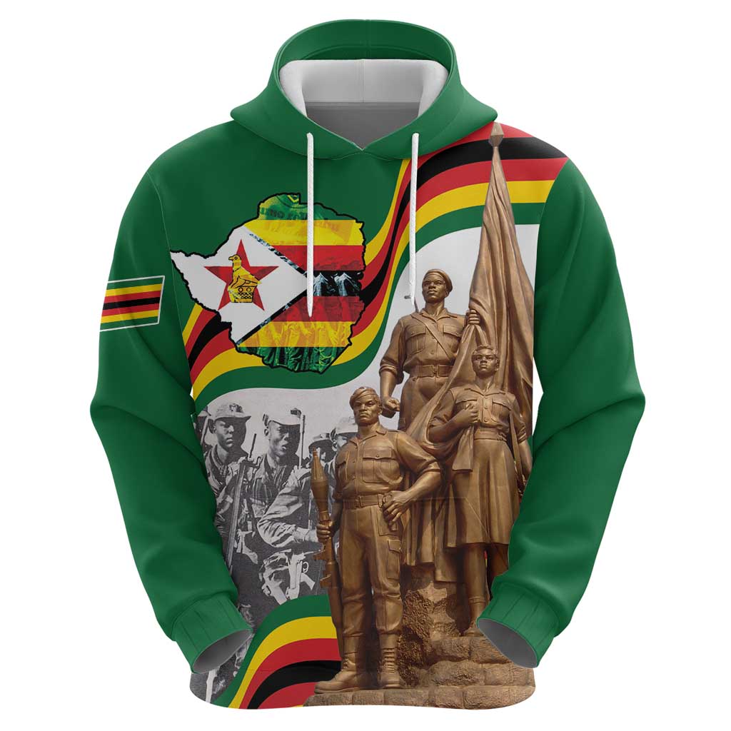 Happy Heroes Day Zimbabwe Zip Hoodie Lest We Forget - Wonder Print Shop