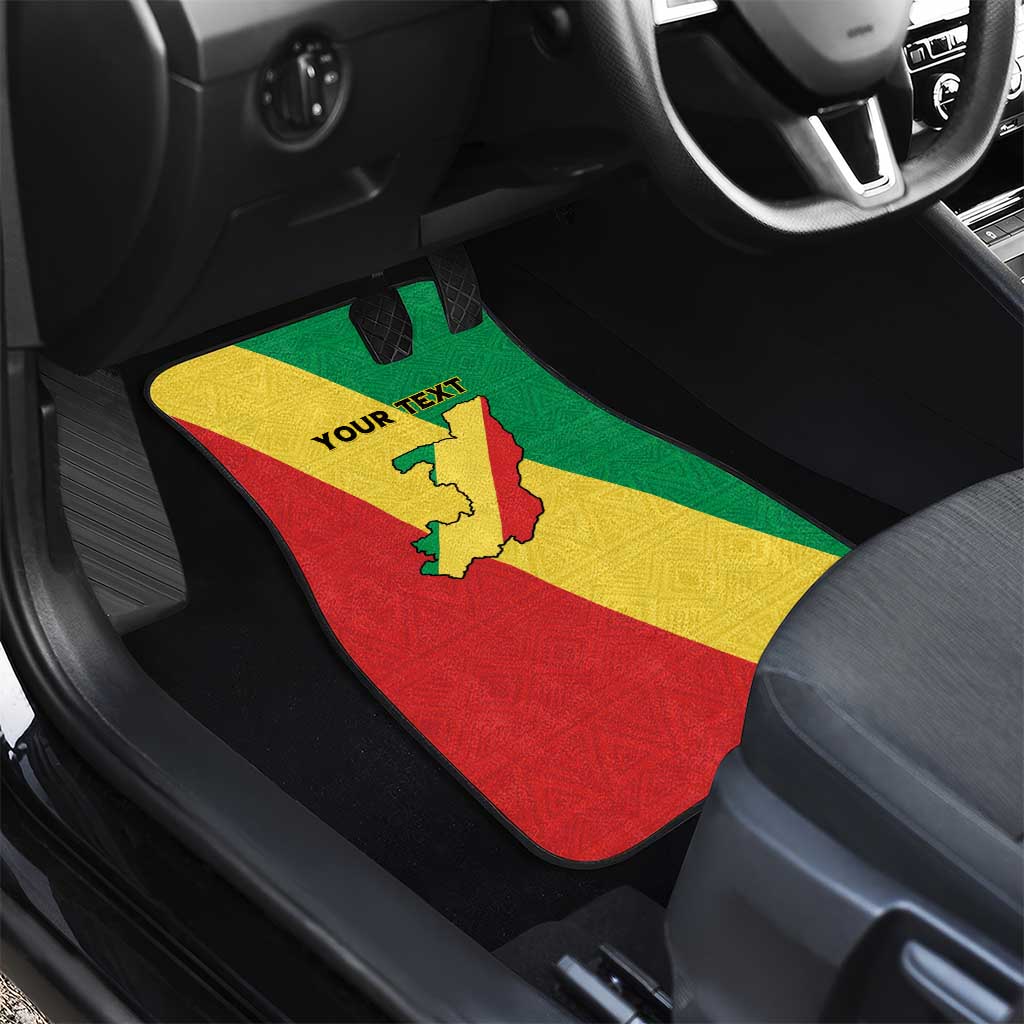 Congo Brazzaville Car Mats Coat Of Arms With Map - Flag Style - Wonder Print Shop