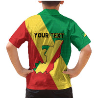 Personalized Congo Brazzaville Family Matching Mermaid Dress and Hawaiian Shirt Coat Of Arms With Map - Flag Style - Wonder Print Shop