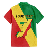 Personalized Congo Brazzaville Family Matching Mermaid Dress and Hawaiian Shirt Coat Of Arms With Map - Flag Style - Wonder Print Shop