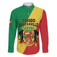 Personalized Congo Brazzaville Family Matching Short Sleeve Bodycon Dress and Hawaiian Shirt Coat Of Arms With Map - Flag Style - Wonder Print Shop