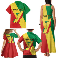 Personalized Congo Brazzaville Family Matching Tank Maxi Dress and Hawaiian Shirt Coat Of Arms With Map - Flag Style - Wonder Print Shop