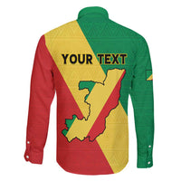 Personalized Congo Brazzaville Family Matching Tank Maxi Dress and Hawaiian Shirt Coat Of Arms With Map - Flag Style - Wonder Print Shop