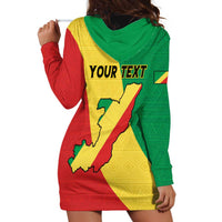 Personalized Congo Brazzaville Hoodie Dress Coat Of Arms With Map - Flag Style - Wonder Print Shop