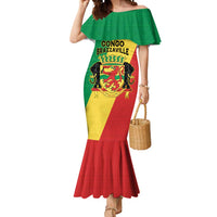 Personalized Congo Brazzaville Mermaid Dress Coat Of Arms With Map - Flag Style - Wonder Print Shop