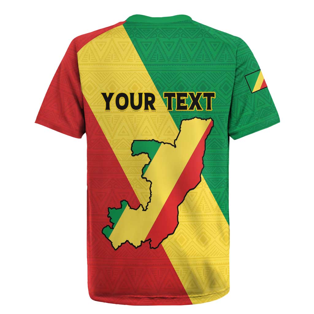Personalized Congo Brazzaville Rugby Jersey Coat Of Arms With Map - Flag Style - Wonder Print Shop