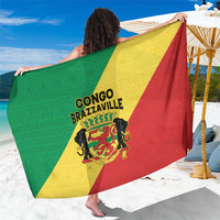Congo Brazzaville Sarong Coat Of Arms With Map - Flag Style - Wonder Print Shop