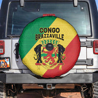 Congo Brazzaville Spare Tire Cover Coat Of Arms With Map - Flag Style - Wonder Print Shop