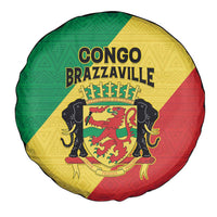 Congo Brazzaville Spare Tire Cover Coat Of Arms With Map - Flag Style - Wonder Print Shop
