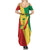 Personalized Congo Brazzaville Summer Maxi Dress Coat Of Arms With Map - Flag Style - Wonder Print Shop