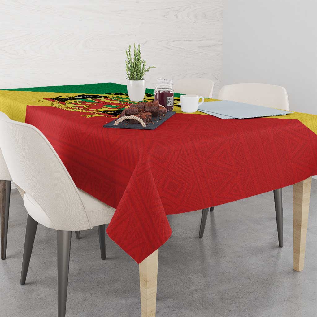 Congo Brazzaville Tablecloth Coat Of Arms With Map - Flag Style - Wonder Print Shop
