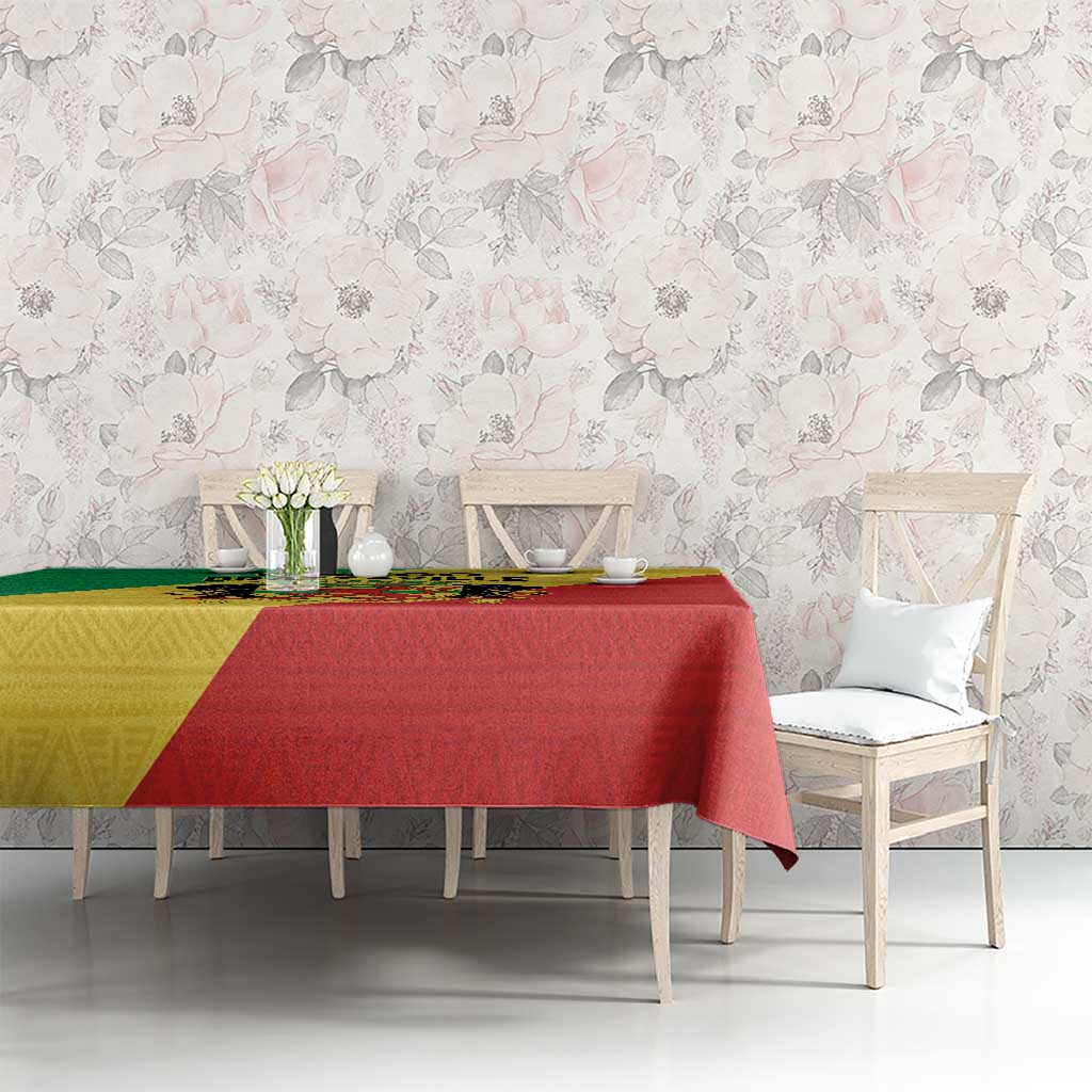 Congo Brazzaville Tablecloth Coat Of Arms With Map - Flag Style - Wonder Print Shop