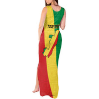 Personalized Congo Brazzaville Tank Maxi Dress Coat Of Arms With Map - Flag Style - Wonder Print Shop