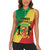 Personalized Congo Brazzaville Women Sleeveless Polo Shirt Coat Of Arms With Map - Flag Style - Wonder Print Shop