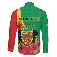 Personalized Congo Brazzaville National Day Family Matching Long Sleeve Bodycon Dress and Hawaiian Shirt Coat Of Arms Hibiscus Flower - Wonder Print Shop