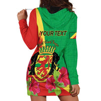 Personalized Congo Brazzaville National Day Hoodie Dress Coat Of Arms Hibiscus Flower - Wonder Print Shop