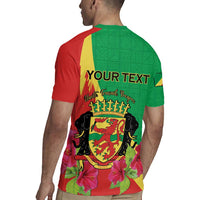 Personalized Congo Brazzaville National Day Rugby Jersey Coat Of Arms Hibiscus Flower - Wonder Print Shop