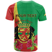 Personalized Congo Brazzaville National Day T Shirt Coat Of Arms Hibiscus Flower - Wonder Print Shop