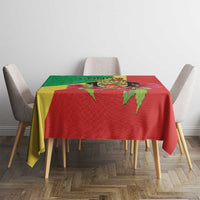 Personalized Congo Brazzaville National Day Tablecloth Coat Of Arms Hibiscus Flower - Wonder Print Shop