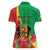 Personalized Congo Brazzaville National Day Women Polo Shirt Coat Of Arms Hibiscus Flower - Wonder Print Shop