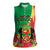 Personalized Congo Brazzaville National Day Women Sleeveless Polo Shirt Coat Of Arms Hibiscus Flower - Wonder Print Shop