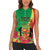 Personalized Congo Brazzaville National Day Women Sleeveless Polo Shirt Coat Of Arms Hibiscus Flower - Wonder Print Shop