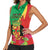 Personalized Congo Brazzaville National Day Women Sleeveless Polo Shirt Coat Of Arms Hibiscus Flower - Wonder Print Shop