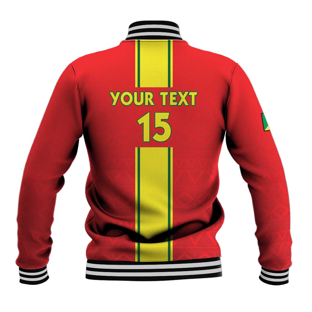 Custom Congo Brazzaville Football Baseball Jacket Go Ba Diabulu ya Mbwaki Red Color - Wonder Print Shop