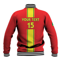 Custom Congo Brazzaville Football Baseball Jacket Go Ba Diabulu ya Mbwaki Red Color - Wonder Print Shop