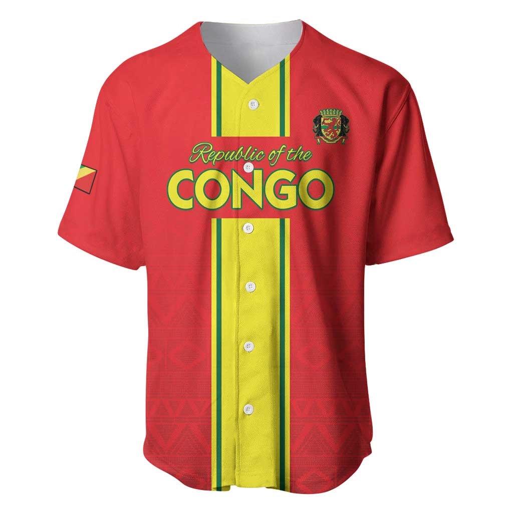Custom Congo Brazzaville Football Baseball Jersey Go Ba Diabulu ya Mbwaki Red Color - Wonder Print Shop