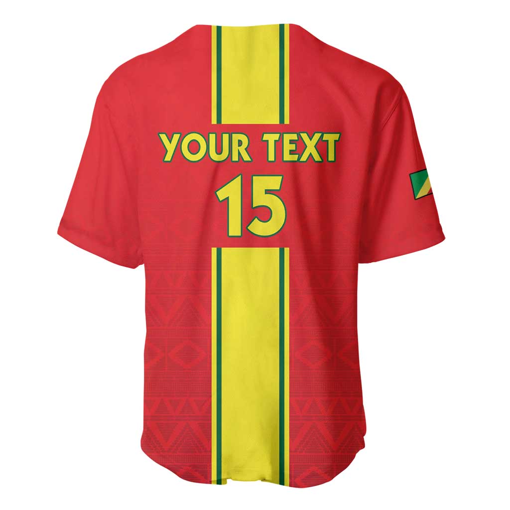Custom Congo Brazzaville Football Baseball Jersey Go Ba Diabulu ya Mbwaki Red Color - Wonder Print Shop