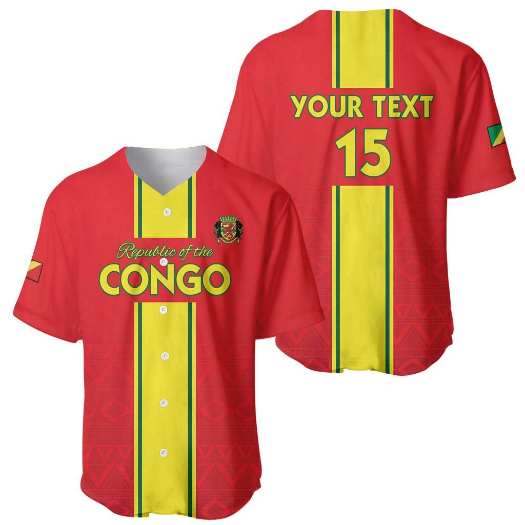 Custom Congo Brazzaville Football Baseball Jersey Go Ba Diabulu ya Mbwaki Red Color - Wonder Print Shop