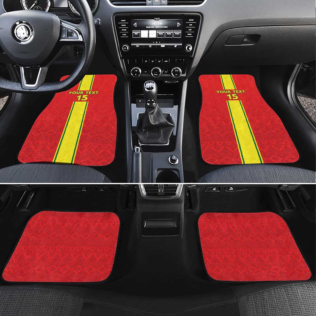 Congo Brazzaville Football Car Mats Go Ba Diabulu ya Mbwaki Red Color - Wonder Print Shop
