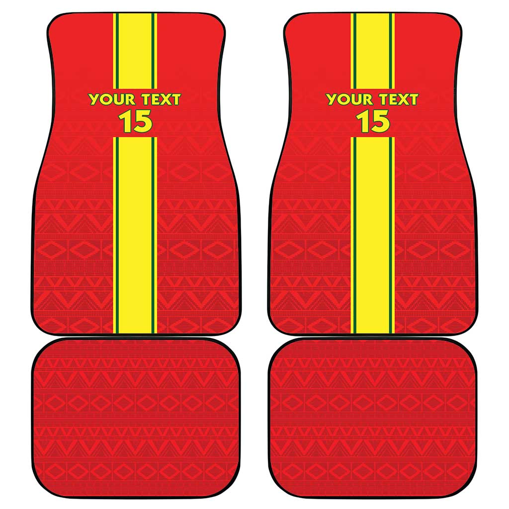 Congo Brazzaville Football Car Mats Go Ba Diabulu ya Mbwaki Red Color - Wonder Print Shop