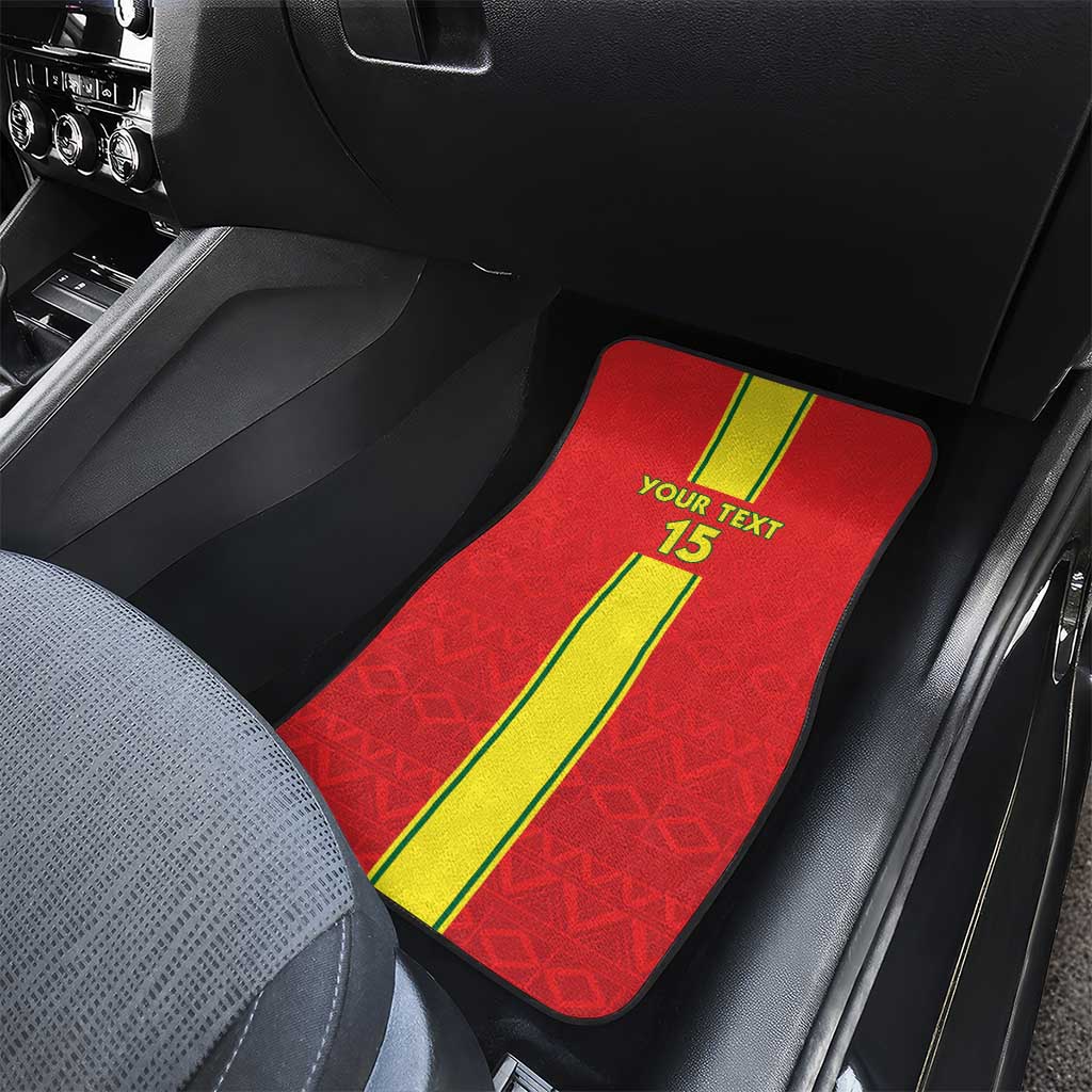 Congo Brazzaville Football Car Mats Go Ba Diabulu ya Mbwaki Red Color - Wonder Print Shop