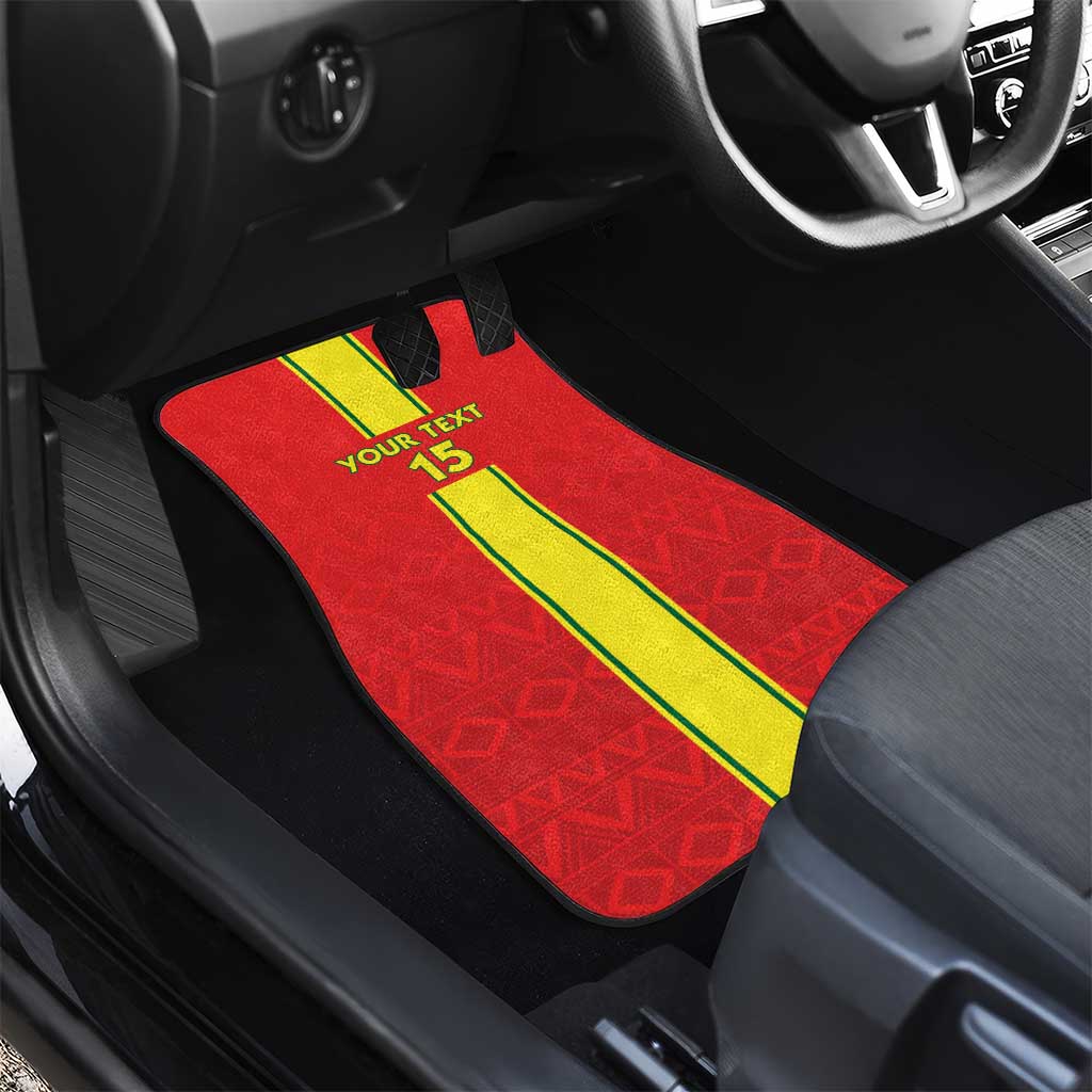 Congo Brazzaville Football Car Mats Go Ba Diabulu ya Mbwaki Red Color - Wonder Print Shop