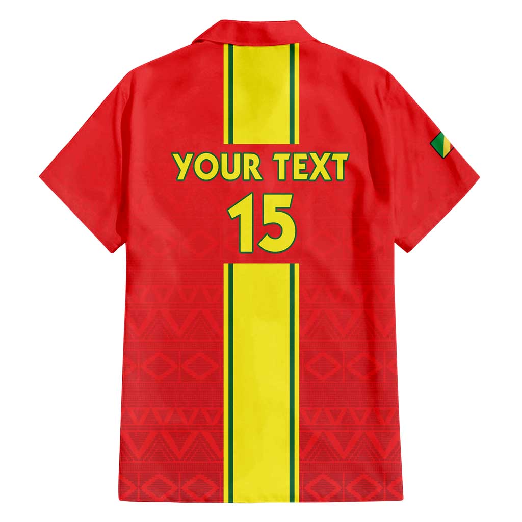 Custom Congo Brazzaville Football Family Matching Long Sleeve Bodycon Dress and Hawaiian Shirt Go Ba Diabulu ya Mbwaki Red Color - Wonder Print Shop