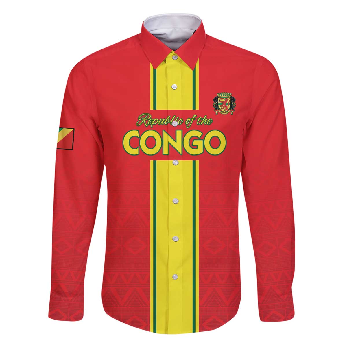 Custom Congo Brazzaville Football Family Matching Off The Shoulder Long Sleeve Dress and Hawaiian Shirt Go Ba Diabulu ya Mbwaki Red Color - Wonder Print Shop