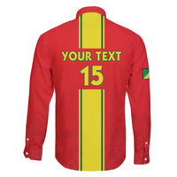 Custom Congo Brazzaville Football Family Matching Off The Shoulder Long Sleeve Dress and Hawaiian Shirt Go Ba Diabulu ya Mbwaki Red Color - Wonder Print Shop